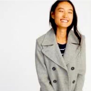 Old Navy Soft Touch Peacoat, Wool Blend, Light Gray, Size Medium.